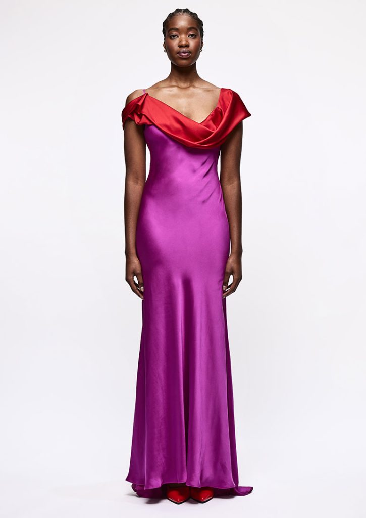 Eco Satin Skye Bias Dress